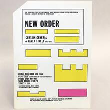 New Order, Certain General, and Karen Finley  postcard