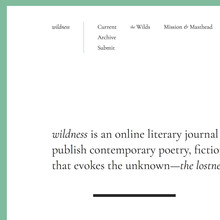 <cite>Wildness</cite> website (2017)