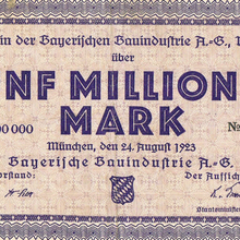 Bayerische Bauindustrie A.-G. Notgeld coupons