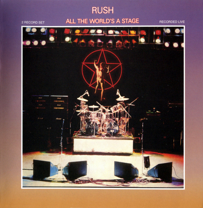 Rush – All The World’s A Stage album art