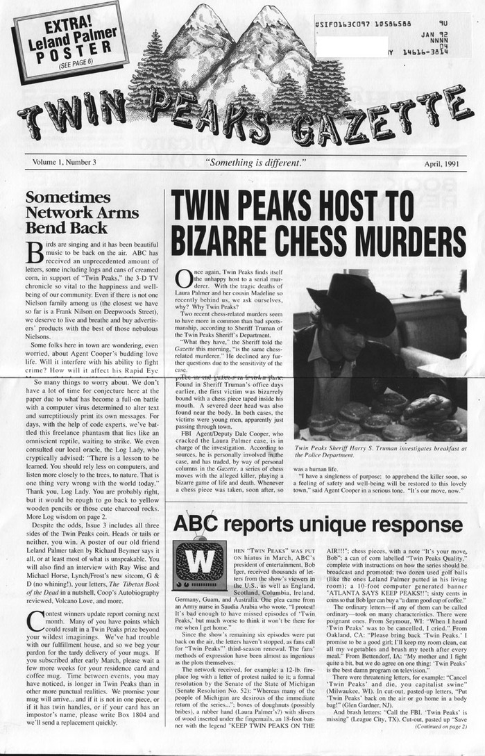 Twin Peaks Gazette memoraphilia 3