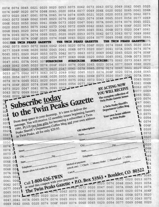 Ad for the initial run of the magazine.