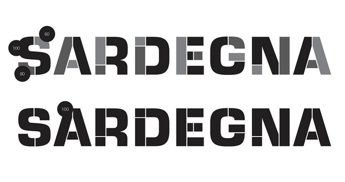 Detail from the identity manual (2007) showing greyscale and monochrome logo versions