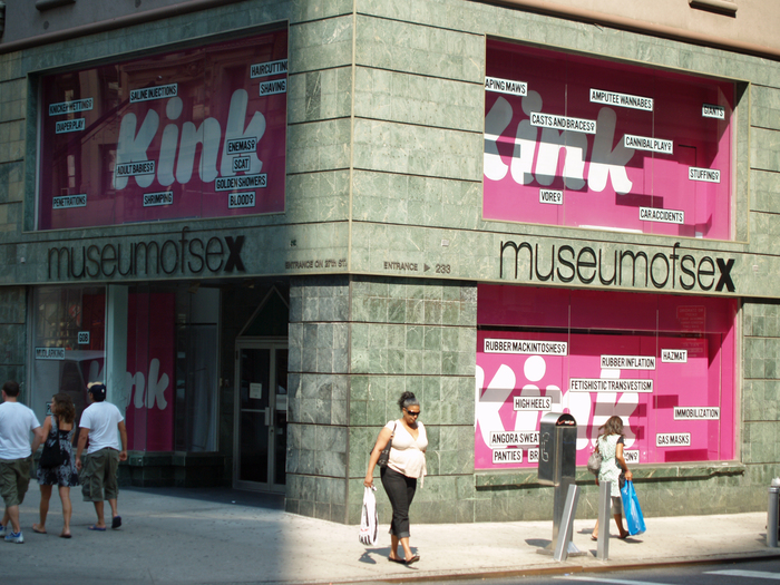 The museum’s facade on 233 Fifth Avenue during the exhibition