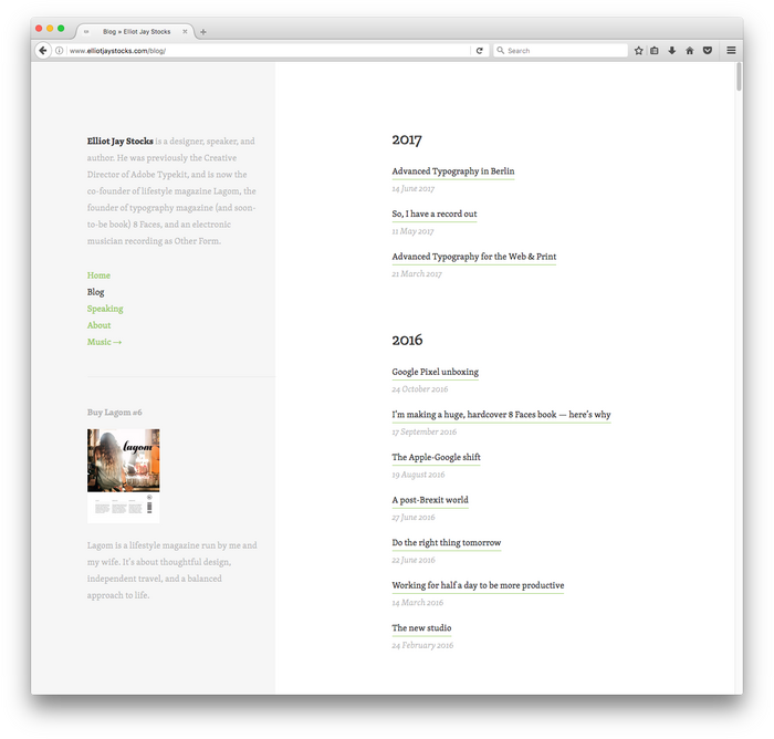 Blog of Elliot Jay Stocks 3