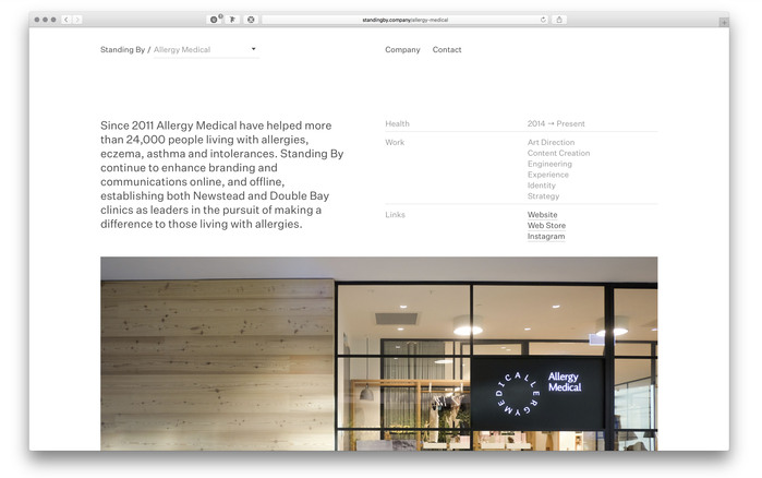 Standing By website (2017) 2