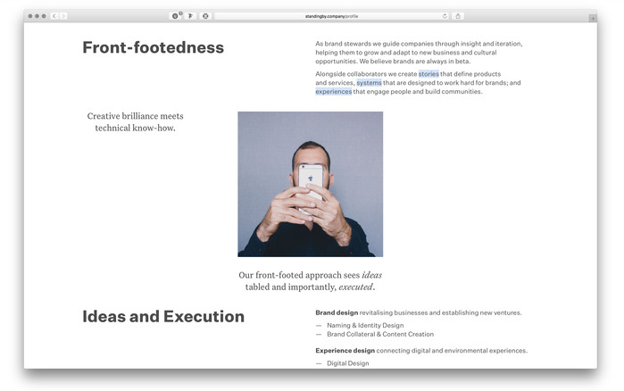 Standing By website (2017) 3