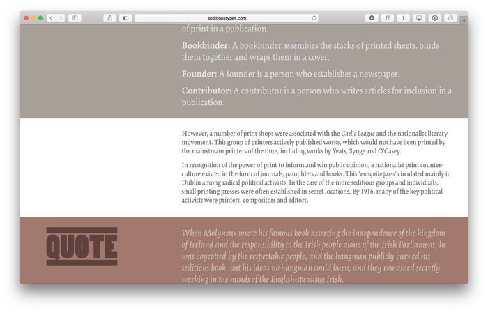 Seditious Types: the Legacy of Printers of 1916 7