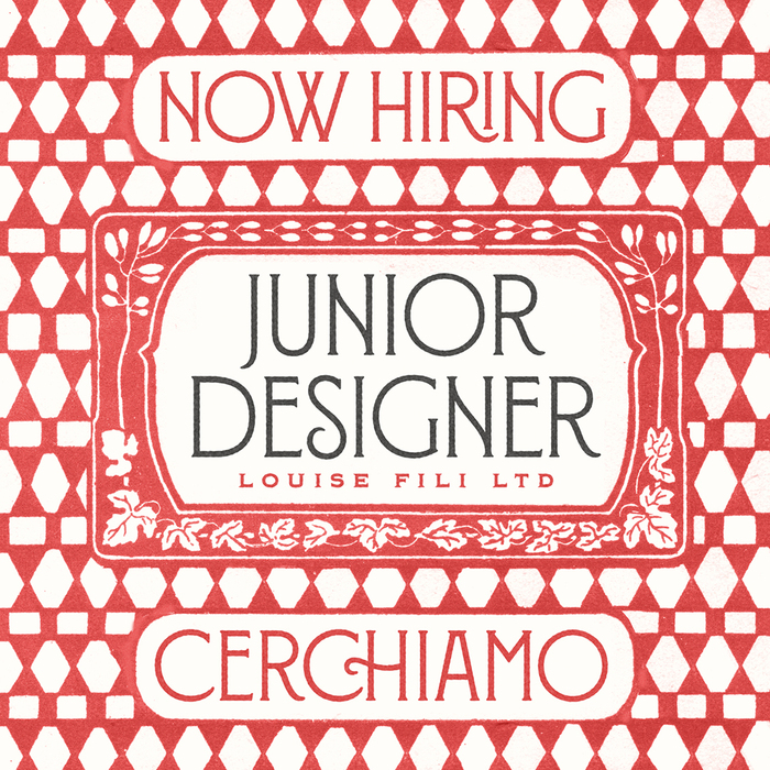 Louise Fili Ltd: Junior Designer job posting 1