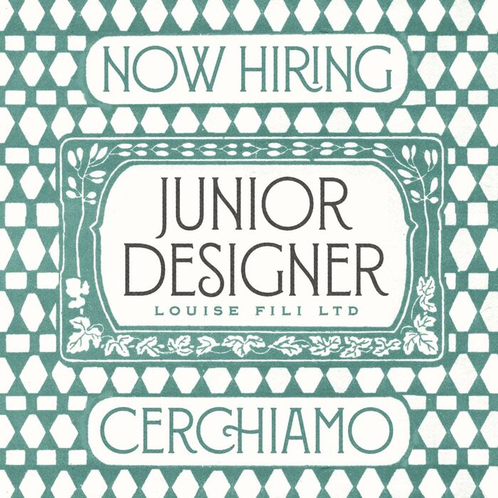 Louise Fili Ltd: Junior Designer job posting 2