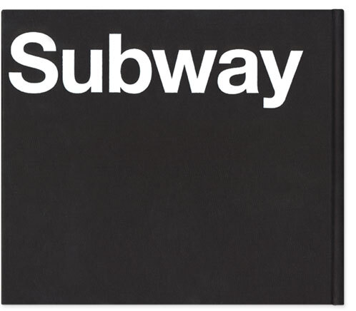 Blue Pencil edition back cover: “Subway” stamped in white foil on black linen in Neue Helvetica 65 Medium.