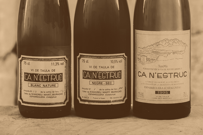 Old labels: Univers, Futura &amp; Goudy Oldstyle (?).