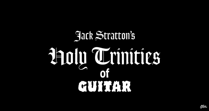 The title for the “Guitar” episode pairs Goudy Text with the solid Background style of Hobeaux Rococeaux.