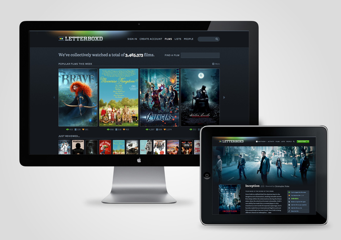 Letterboxd website (2011–2013) 1
