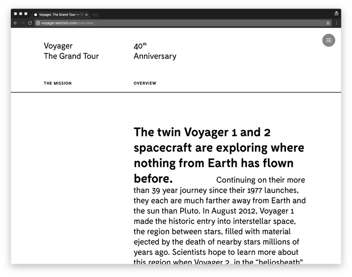 Voyager. The Grand Tour 2