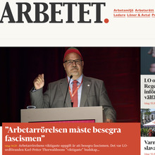 <cite>Arbetet</cite> website (2017)