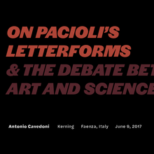 Pacioli presentation, Kerning 2017