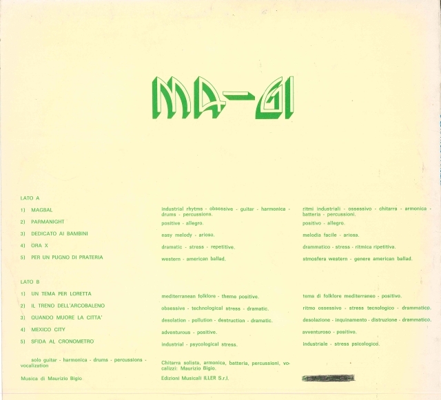 Maurizio Bigio – Ma-Gi Italian single cover 2