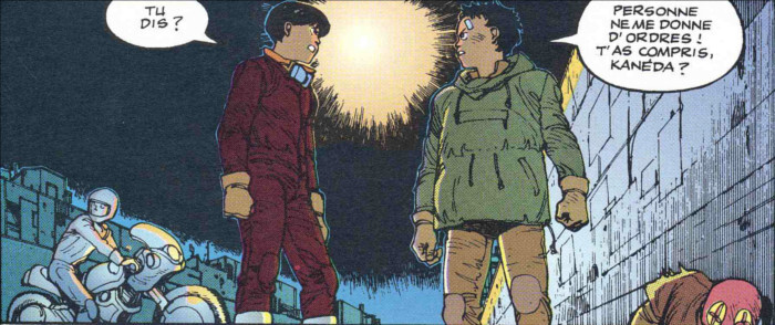 Subsequent foreign editions (German, French, Italian, and Spanish ones) were published from 1991, based on Epic Comics&rsquo; work. Here&rsquo;s a panel from the French edition, obviously hand-lettered.