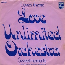Love Unlimited Orchestra – “Love’s Theme” / “Sweet Moments” Dutch single cover