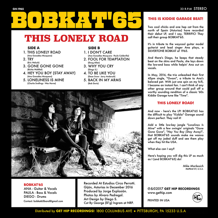 Bobkat’65 – This Lonely Road album art 2