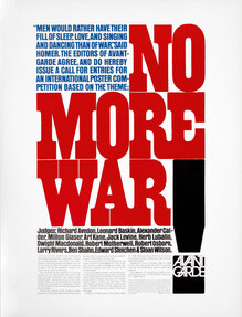 “No More War” – <cite>Avant Garde</cite> magazine call for entries