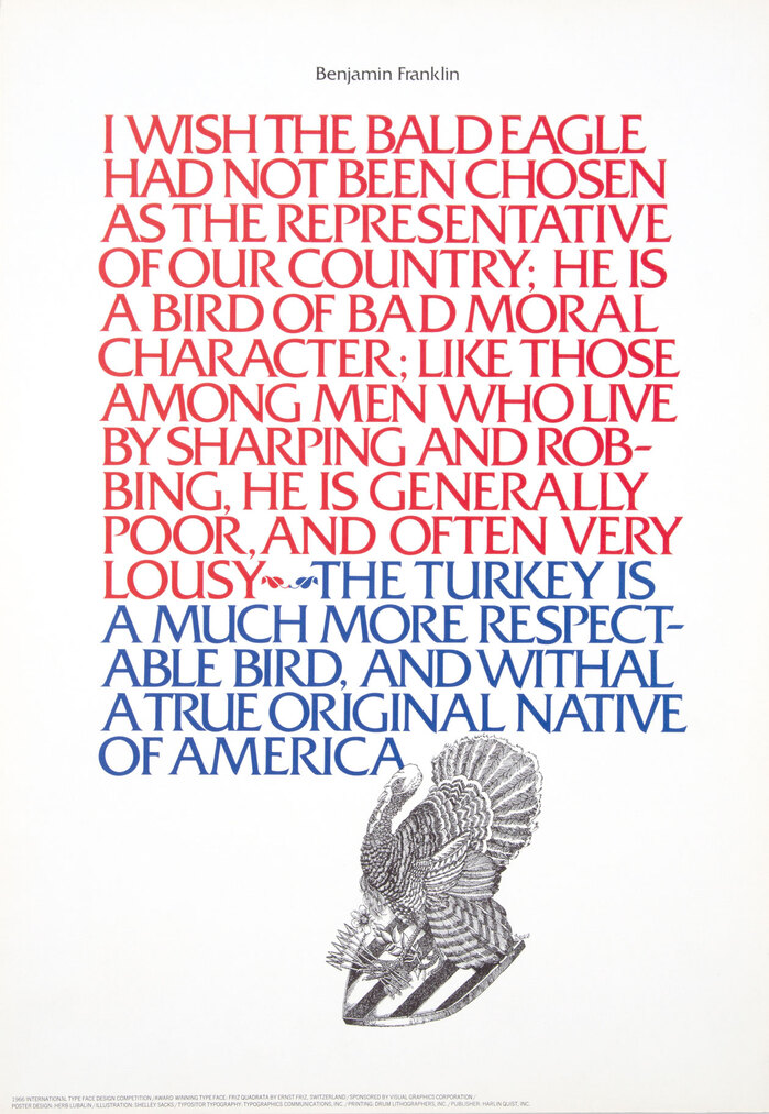 Friz Quadrata specimen poster for VGC