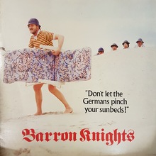 Barron Knights – <cite>Don’t Let the Germans Pinch Your Sunbeds! </cite>album art