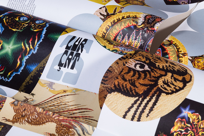 Closeup of my two favourite tapestries — left Die vier Elemente (1961) and right Schwarze Wunder (1957)