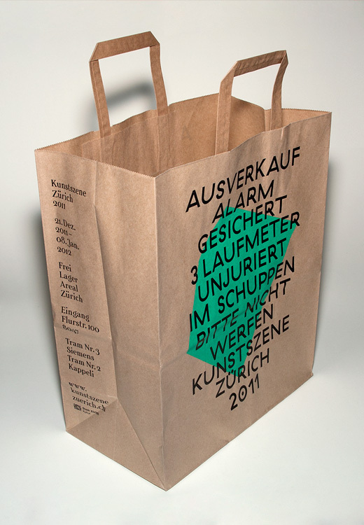 Paper bag for the exhibition.