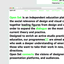 Open Set website and reader