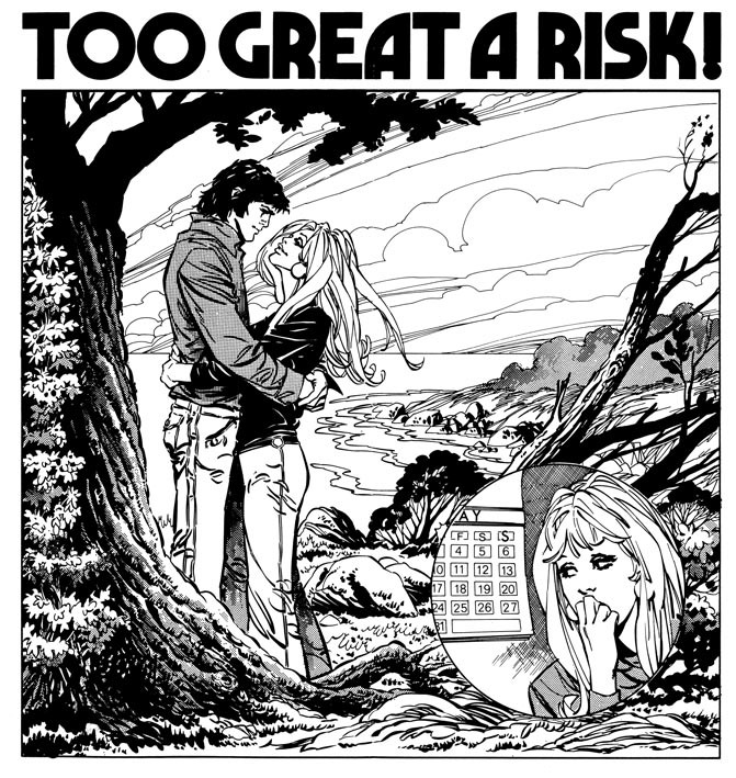 Too Great A Risk! drawn by Ian Gibson (source)