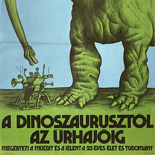 “From dinosaurs to spaceships” poster