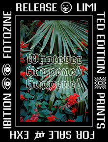 <cite>Whatever Happened Happened</cite> zine release poster