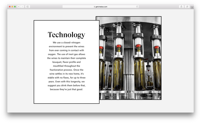 Vinebox website 2