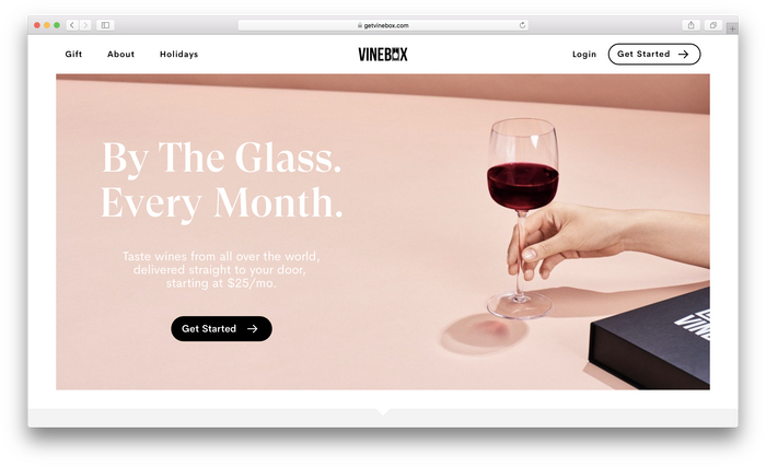 Vinebox website 1