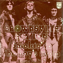 Brownsville Station – “Smokin’ In The Boy’s Room” single covers