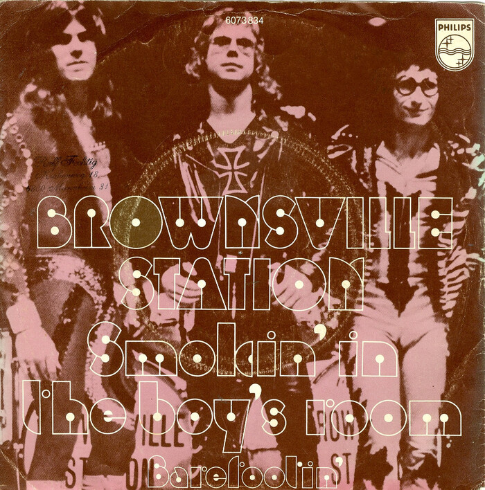 Brownsville Station – “Smokin’ In The Boy’s Room” single covers 1
