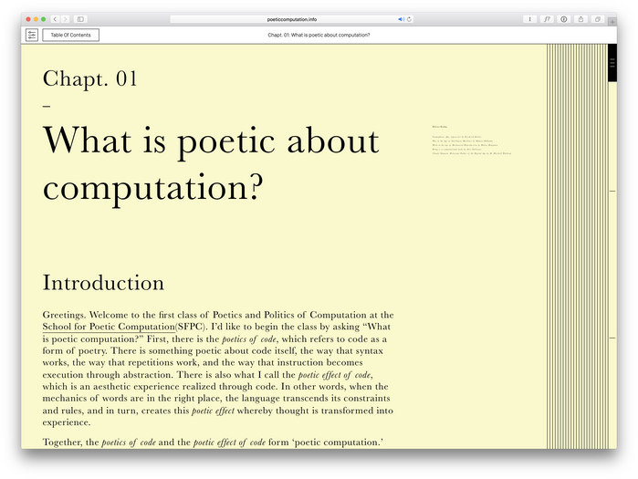 Poetic Computation: Reader by Taeyoon Choi 3
