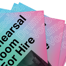 Rehearsal room advertisement flyer