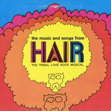 <cite>The Music and Songs from Hair </cite>album art