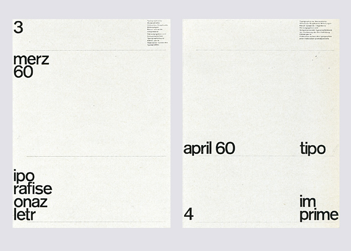 Typografische Monatsblätter,  Nos. 1–7 2