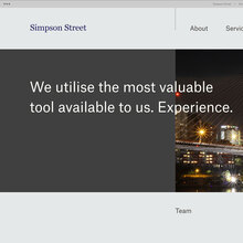 Simpson Street identity &amp; website