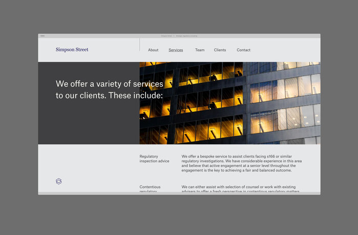 Simpson Street identity &amp; website 2