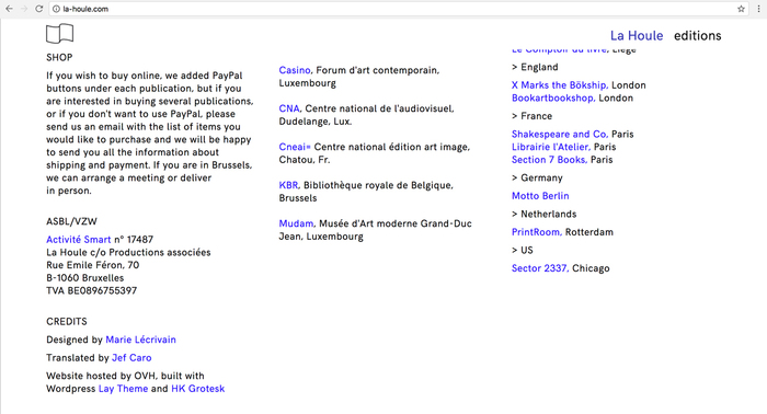 La Houle website 2