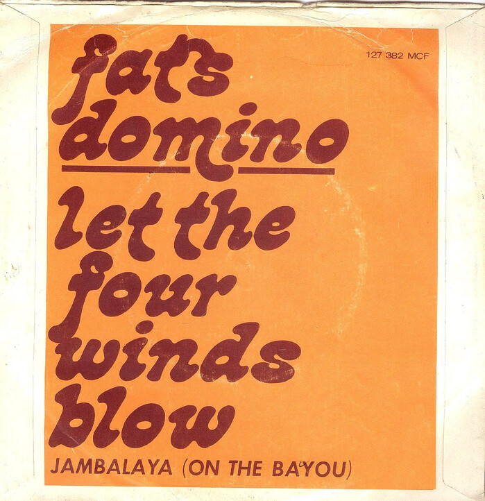 Fats Domino – “Let The Four Winds Blow” / “Jambalaya (On The Bayou)” single cover 2