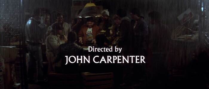 Big Trouble in Little China (1986) broke away from the existing formula slightly for its opening credits, overlaying Albertus through an extended sequence of shots and incorporating lowercase characters differently. Carpenter’s directorial credit doesn’t show until about six minutes in. More info/images here.