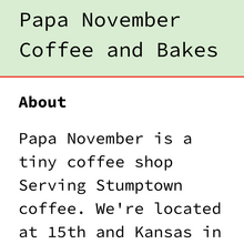 Papa November website