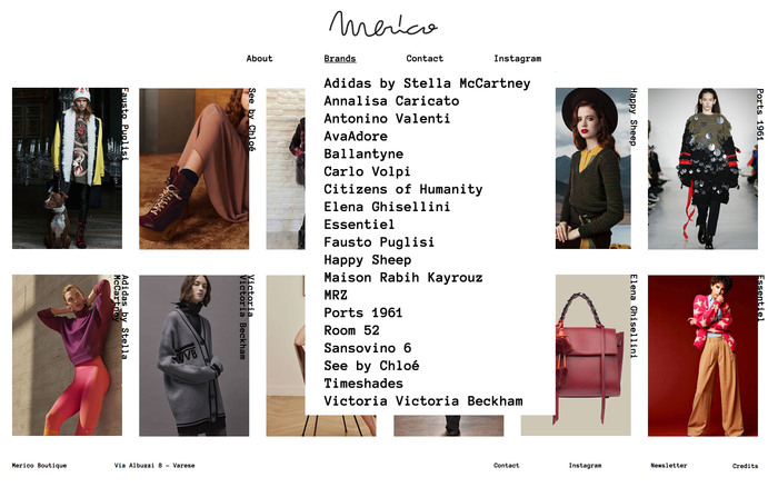 Merico Boutique website 2