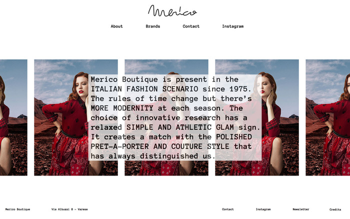 Merico Boutique website 3